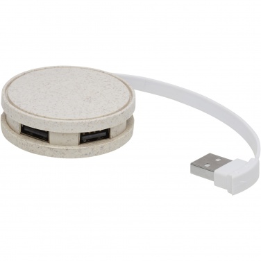 Logo trade mainostuote kuva: Kenzu vehnänolkinen USB-keskitin
