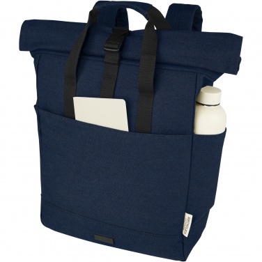 Logotrade liikelahja tuotekuva: Joey 15” GRS-kierrätetystä kankaasta valmistettu rullattava reppu kannettavalle tietokoneelle 15 l