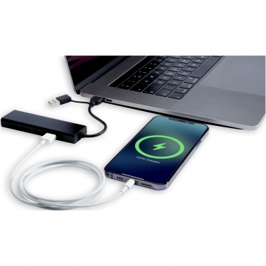Logo trade mainoslahjat ja liikelahjat kuva: Rise RCS-kierrätetystä alumiinista valmistettu USB 2.0 -keskitin