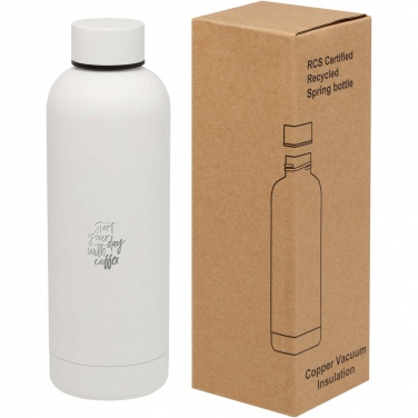 Logotrade liikelahja mainoslahja kuva: Spring 500 ml:n RCS-sertifioitu kierrätetty teräs kuparivakuumieristetty pullo