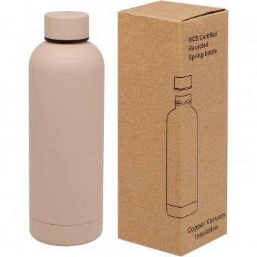 Logo trade mainoslahja ja liikelahja tuotekuva: Spring 500 ml:n RCS-sertifioitu kierrätetty teräs kuparivakuumieristetty pullo