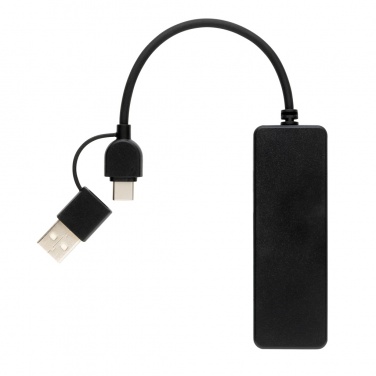 Logo trade mainoslahja ja liikelahja tuotekuva: RCS USB hub tuplaliitännällä kierrätetystä muovista