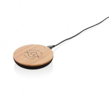 Logotrade liikelahjat kuva: Langaton, 5 W:n Bamboo X -laturi