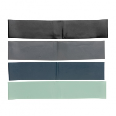 Logo trade liikelahjat tuotekuva: 4 kpl vastuskuminauhat pussukassa