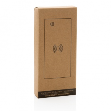 Logotrade mainostuotet kuva: 8000 mAh varavirtalähde bambusta