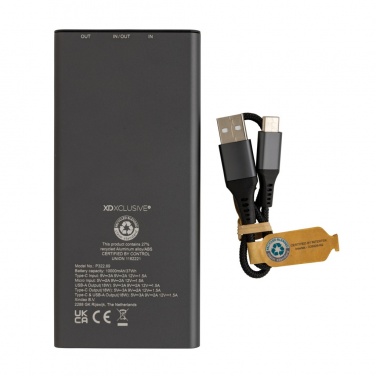 Logotrade liikelahjat kuva: Terra RCS 18W virtapankki 10000mAh kierrätetystä alumiinista