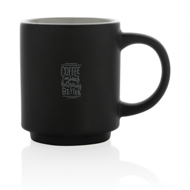 Logo trade liikelahja mainoslahja tuotekuva: Keraaminen pinottava muki 180ml
