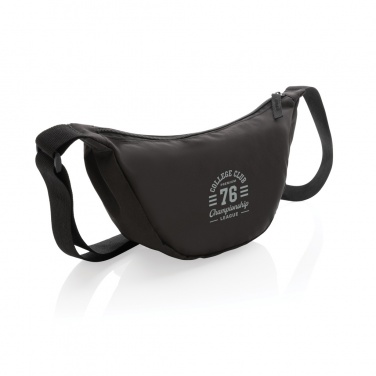 Logotrade mainoslahja tuotekuva: Crescent AWARE™ RPET puolikuun muotoinen crossbody -laukku