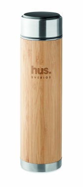 Logo trade mainoslahjat tuotekuva: Bambu termospullo 480 ml PANAY