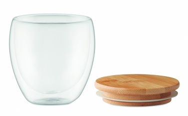 Logotrade mainostuotet kuva: Bambu borosilikaattilasi 250ml Hamburg