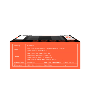 Logotrade mainoslahja ja liikelahja kuva: POWER BANK SILICON POWER QX55 30000 MAH