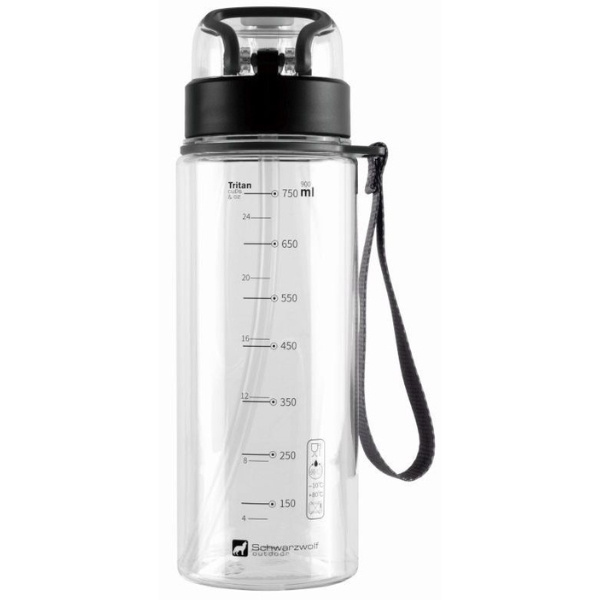 Logo trade mainostuotet tuotekuva: Juomapullo SEYHAN 900 ml Schwarzwolf