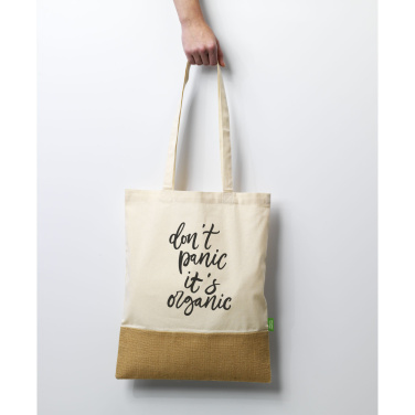 Logotrade mainoslahja tuotekuva: Combi Organic Shopper (160 g/m²) pussi