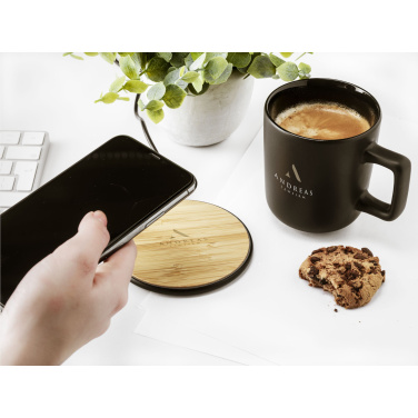 Logo trade liikelahja mainoslahja tuotekuva: Bamboo 10W Wireless Charger langaton pikalaturi