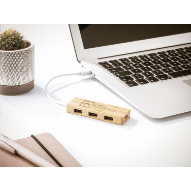Logotrade mainoslahja tuotekuva: Bambu USB-keskitin