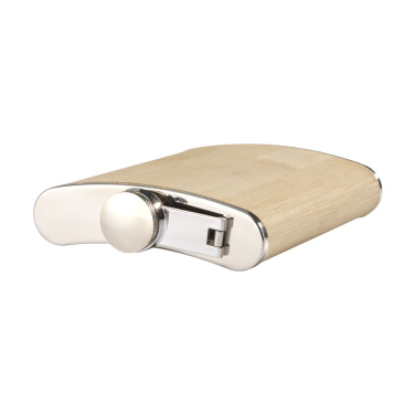 Logotrade mainostuote tuotekuva: Hipflask Bamboo 200 ml juomapullo