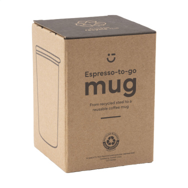 Logo trade mainoslahja ja liikelahja tuotekuva: Espresso-to-Go Muki RCS kierrätettyä terästä 170 ml