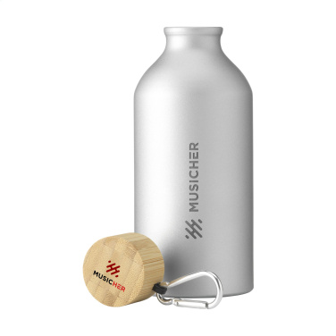 Logotrade mainoslahja tuotekuva: AluBamboo GRS Kierrätetty Alu 500 ml vesipullo