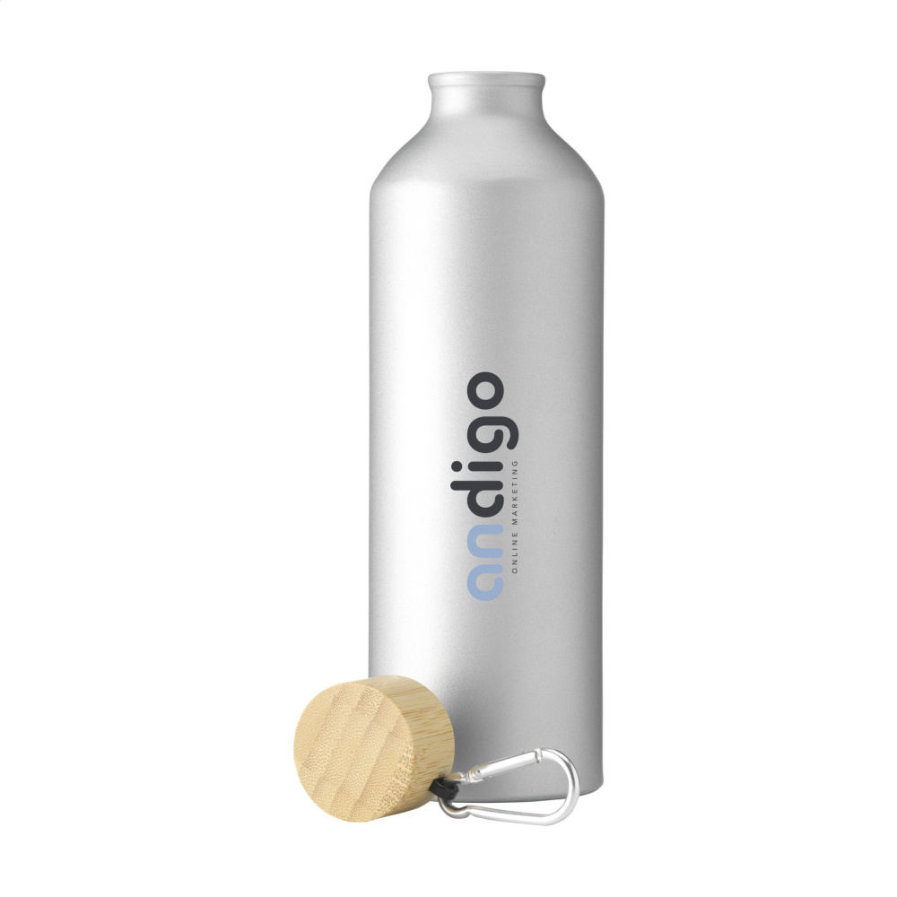 Logo trade liikelahja mainoslahja tuotekuva: AluBamboo GRS Kierrätetty Alu 750 ml vesipullo