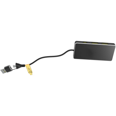 Logo trade liikelahjat tuotekuva: SCX.design H20 8-in-1-USB-hubi kahdella tulolla ja 6 portilla