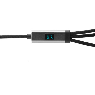 Logotrade liikelahja mainoslahja kuva: SCX.design C53 100 W:n rPET-muovista valmistettu ultranopea 5-in-1-latauskaapeli