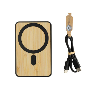 Logo trade mainostuote kuva: Zen RCS 5000 mah 5W magneettinen bambu virtalähde