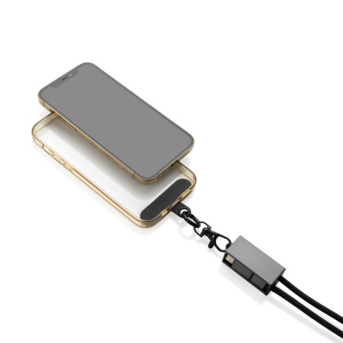 Logotrade mainoslahjat ja liikelahjat tuotekuva: Terra RCS rPET -puhelinjohto, jossa on kaksoislatauskaapeli