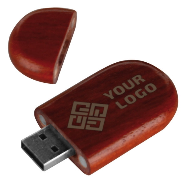 Logo trade liikelahjat mainoslahjat kuva: Puinen USB-tikku