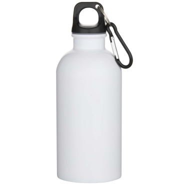 Logotrade mainostuotet kuva: Oregon 400 ml:n RCS-sertifioitu, yksiseinämäinen, ruostumattomasta teräksestä valmistettu sublimaatiopainettu vesipullo karabiinihaalla