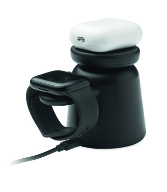 Logo trade liikelahja kuva: 3 in 1 langaton laturi 15W