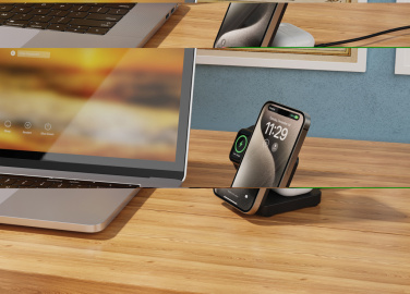 Logotrade mainostuote tuotekuva: Urban Vitamin Arcadia RCS rplast 15W 3in1 magn. laturi