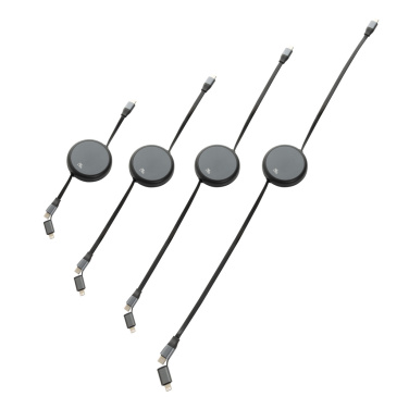 Logotrade mainoslahjat ja liikelahjat tuotekuva: Terra RCS 240W kierrätysalumiini 2 in 1 vetokaapeli