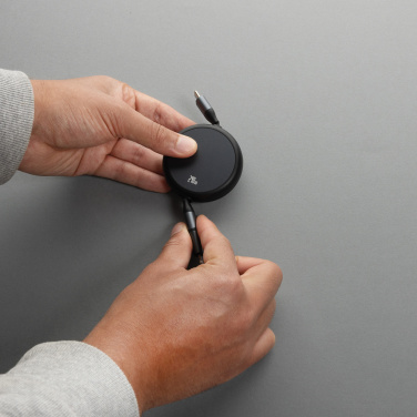 Logo trade mainoslahja ja liikelahja tuotekuva: Terra RCS 240W kierrätysalumiini 2 in 1 vetokaapeli