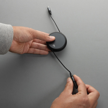 Logotrade liikelahja tuotekuva: Terra RCS 240W kierrätysalumiini 2 in 1 vetokaapeli