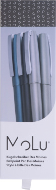 Logo trade mainostuote kuva: Metallinen kuulakärkikynä Des Moines MoLu