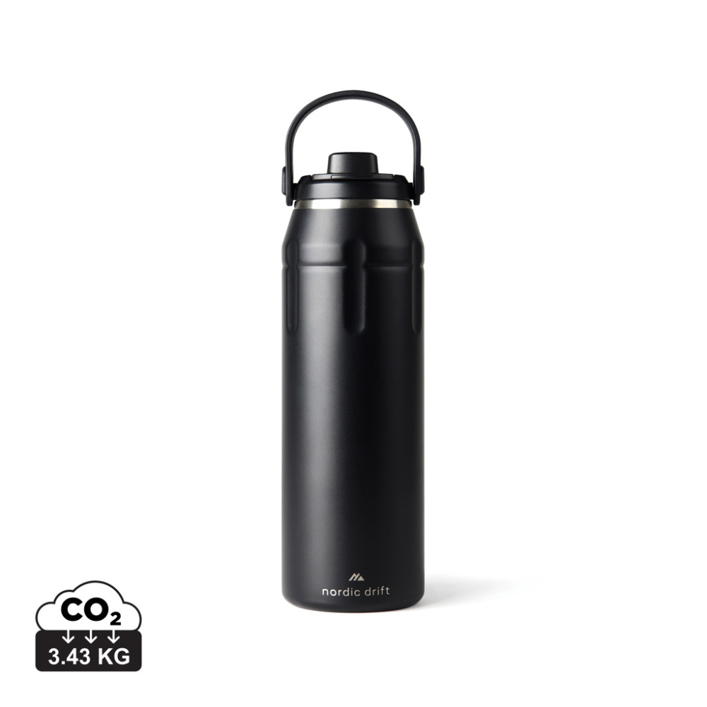 Logo trade mainoslahjat tuotekuva: Nordic Drift Trail RCS -eristetty urheilujuomapullo 940 ml