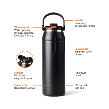 Logotrade liikelahjat mainoslahjat tuotekuva: Nordic Drift Trail RCS -eristetty urheilujuomapullo 940 ml