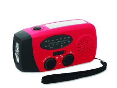 Logo trade mainoslahjat tuotekuva: Radio SOS LED-taskulampulla
