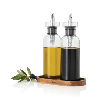 Logotrade liikelahjat mainoslahjat tuotekuva: AdHoc Menage AromaPour öljy- ja etikkapullosetti 300 ml