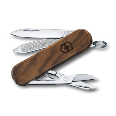 Logo trade mainoslahjat tuotekuva: VICTORINOX-taskuveitsi Classic SD Wood, 5 toimintoa