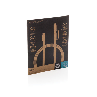 Logotrade mainoslahja ja liikelahja kuva: Arc RCS 60W 120 cm 2-in-1 fast charging cable
