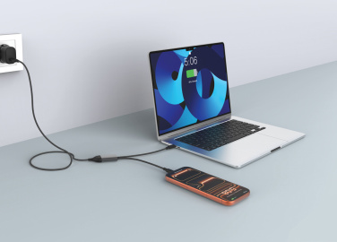 Logotrade liikelahja tuotekuva: Terra 100 W RCS -kaapeli, kaksi USB-C-liitäntää