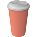 Americano® Infiniti 350 ml:n eristetty juomamuki, jossa on roiskesuojattu kansi, Koralli