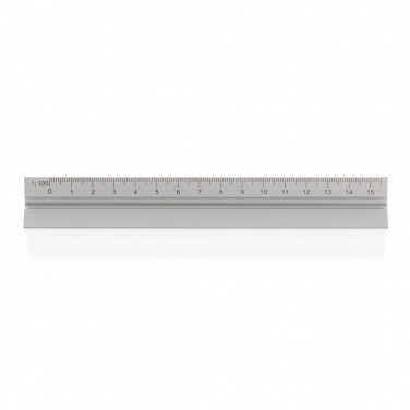 Logotrade firminės dovanos nuotrauka: 15 cm. Aliuminio trikampė liniuotė