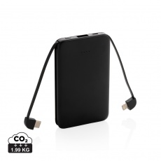 5 000 mAh kišeninis maitinimo blokas su integruotais laidais