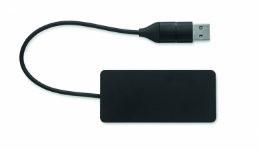 Logotrade reklaminės dovanos nuotrauka: 3 prievadų USB šakotuvas su 20 cm laidu