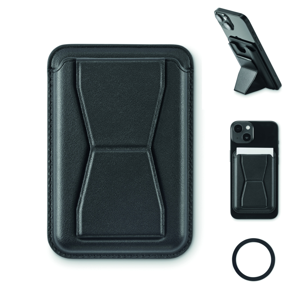 Logotrade firminės dovanos nuotrauka: Magnetinis PU kortelių laikiklis