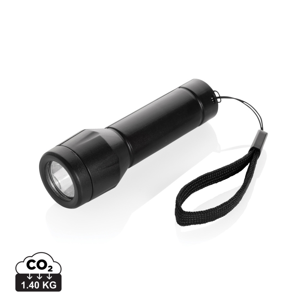 Logotrade dovana nuotrauka: „Flara RSC“ perdirbto plastiko USB įkraunamas žibintuvėlis