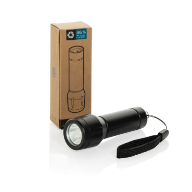 Logotrade dovana nuotrauka: „Flara RSC“ perdirbto plastiko USB įkraunamas žibintuvėlis