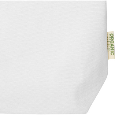 Logotrade verslo dovanos nuotrauka: „Odisha“ 180 g/m² OCS ekologiškas plačiadugnis medžiaginis krepšys, 11 l